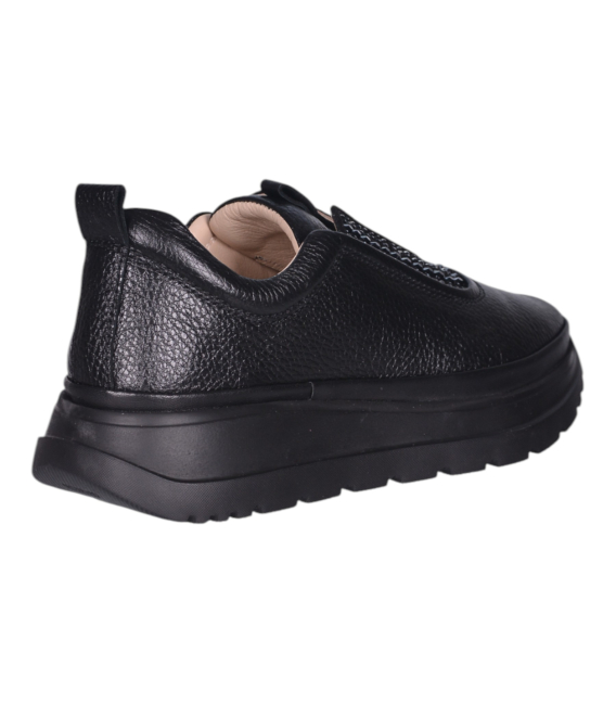 Čierne slip on tenisky s kamienkami na podošve unica 1012796