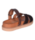Dámske šľapky na suchý zips 2755 brown