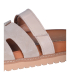 Dámske béžové šľapky na suchý zips 2755 beige