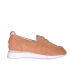 Škoricová slip on mokasíny z brúsenej kože D24YA-165