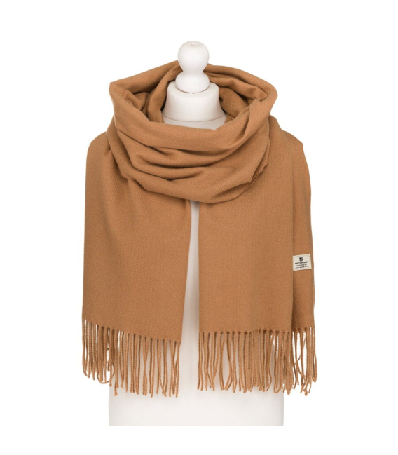 Dámsky bledohnedý károvaný šál SP100 L.Brown