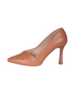 Komfortné škoricové kožené lodičky 861-2029