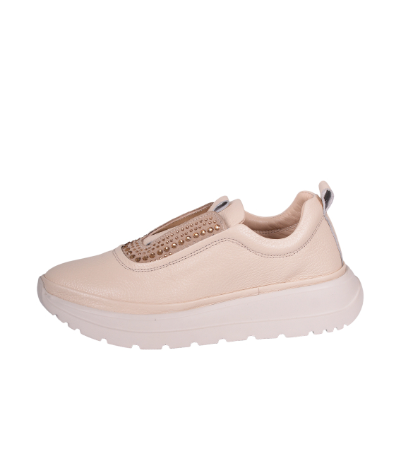 Béžové slip on tenisky s kamienkami na podošve unica 1012796