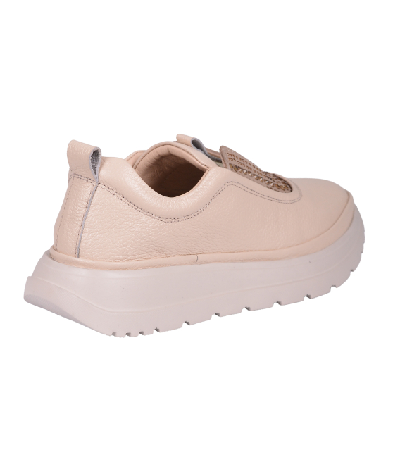 Béžové slip on tenisky s kamienkami na podošve unica 1012796