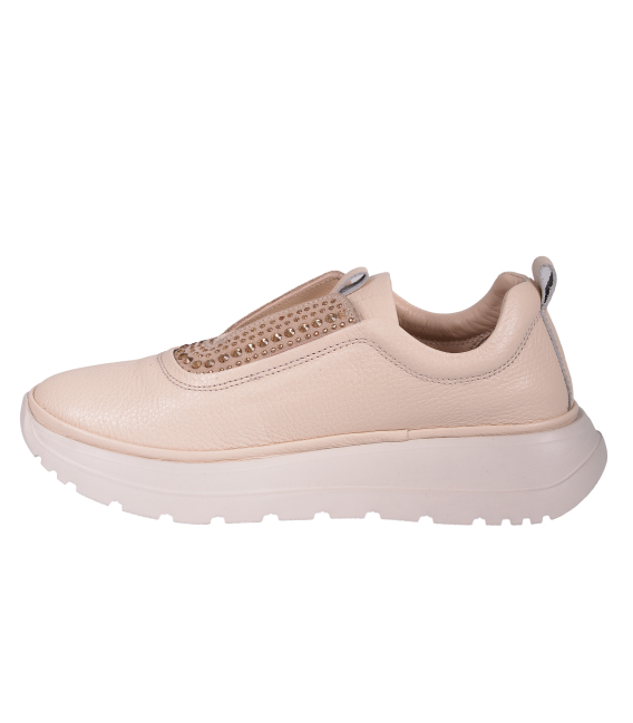 Béžové slip on tenisky s kamienkami na podošve unica 1012796