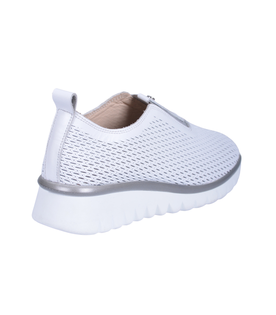 Dámske perforované biele slip on tenisky 2763