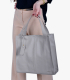 Sivá kožená shopper kabelka Marianna