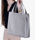 Sivá kožená shopper kabelka Marianna
