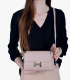 Dámska ružová kožená crossbody kabelka Ivana
