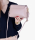 Dámska ružová kožená crossbody kabelka Ivana