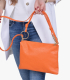 Dámska kožená crossbody oranžová kabelka Hana
