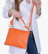 Dámska kožená crossbody oranžová kabelka Karin