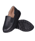 Čierne kožené slip on mokasíny DTE054
