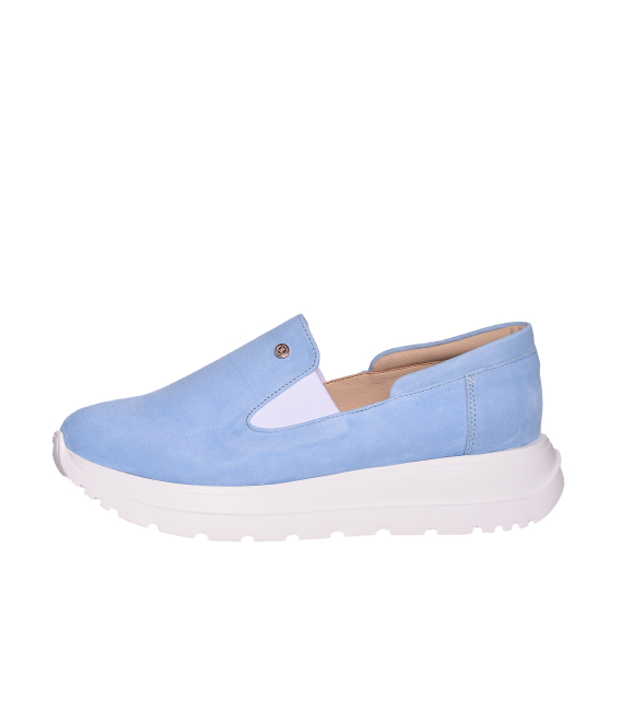 Modré slip on mokasíny DTE054
