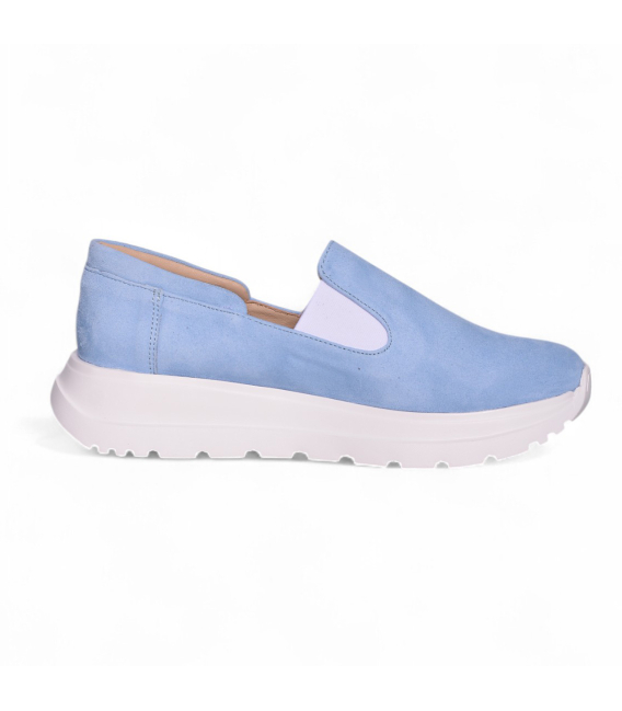 Modré slip on mokasíny DTE054
