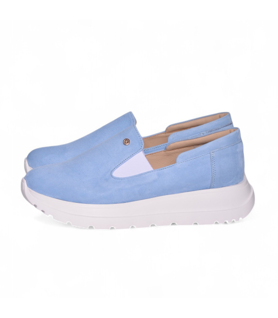 Modré slip on mokasíny DTE054