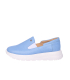 Modré kožené slip on mokasíny DTE054
