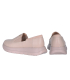 Béžové kožené slip on mokasíny DTE054