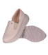 Béžové kožené slip on mokasíny DTE054