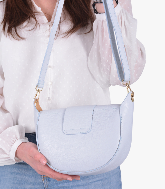 Modrá kožená crossbody kabelka Sofia