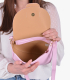 Ružová kožená crossbody kabelka Sofia