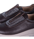 Hnedé slip on tenisky s kamienkami na podošve unica 2534
