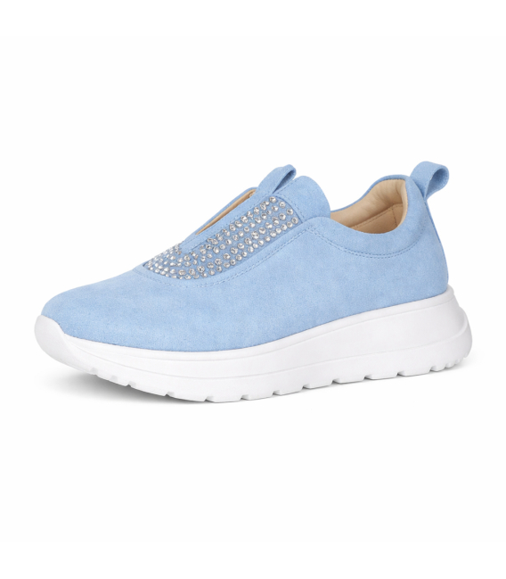 Modré slip on tenisky s kamienkami na podošve unica 2534