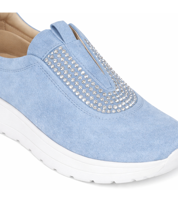 Modré slip on tenisky s kamienkami na podošve unica 2534
