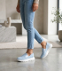 Modré slip on mokasíny DTE054