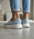 Modré slip on mokasíny DTE054