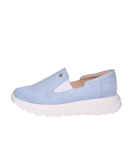 Zvýhodnený set modré slip on mokasíny DTE054+ Kabelka SOFIA