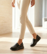 Čierne kožené slip on mokasíny DTE054