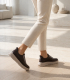 Hnedé slip on tenisky s kamienkami na podošve unica 2534