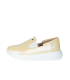 Žlté perleťové kožené slip on mokasíny DTE054
