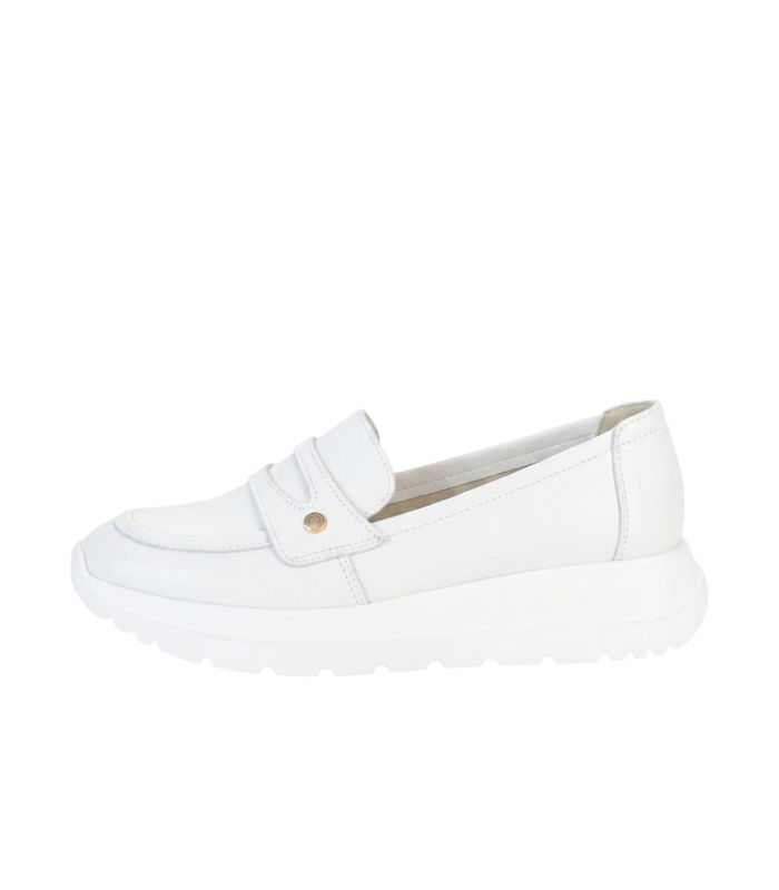 Bílé slip on mokasíny 2486
