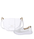 Zvýhodnený set biele perforované slip on mokasíny DTE054+kabelka Sofia