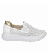 Zvýhodnený set biele perforované slip on mokasíny DTE054+kabelka Sofia
