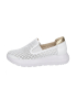 Biele perforované slip on mokasíny DTE054
