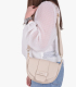 Zvýhodnený set béžové perforované slip on mokasíny DTE054+kabelka Sofia