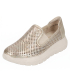 Zlaté perforované slip on mokasíny DTE054