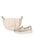 Zvýhodnený set zlaté perforované slip on mokasíny DTE054+kabelka Sofia