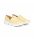 Žlté kožené slip on mokasíny DTE054