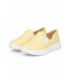 Žlté kožené slip on mokasíny DTE054