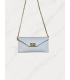 Dámska kožená crossbody modrá kabelka