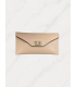 Dámska kožená crossbody pudrová kabelka