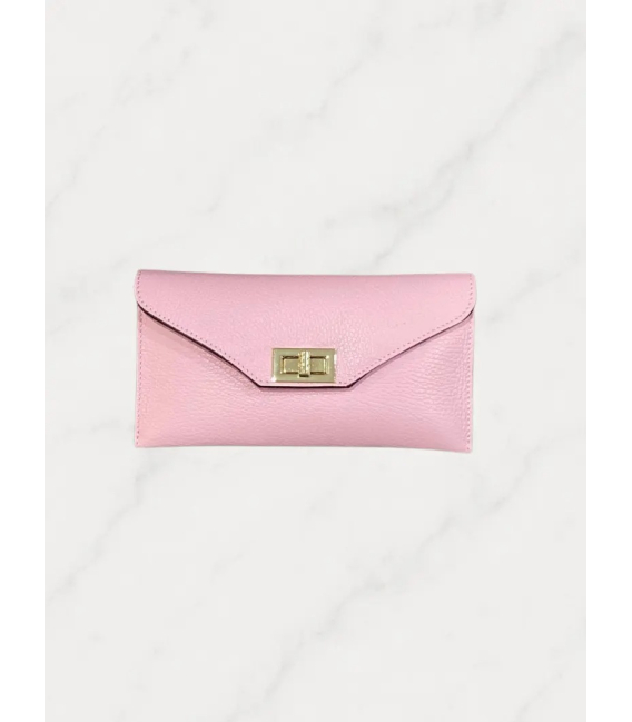 Dámska kožená crossbody ružová kabelka