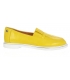 Žlté kožené slip on tenisky s ozdobou D-605