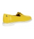 Žlté kožené slip on tenisky s ozdobou D-605