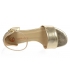 Zlaté kožené sandále na hrubom vzorovanom podpätku DSA2106