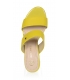 Žlté elegantné šľapky na vysokom podpätku DSL2259